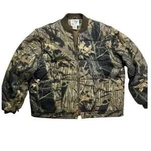 Trophy Ridge Camo Puffer Jacket Quilted Insulated Full Zip Mens XL Mossy Oak